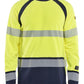 Blaklader Vlamvertragend Multinorm T-shirt 34361737 lange mouwen HiVis fluo geel-marineblauw(3389)