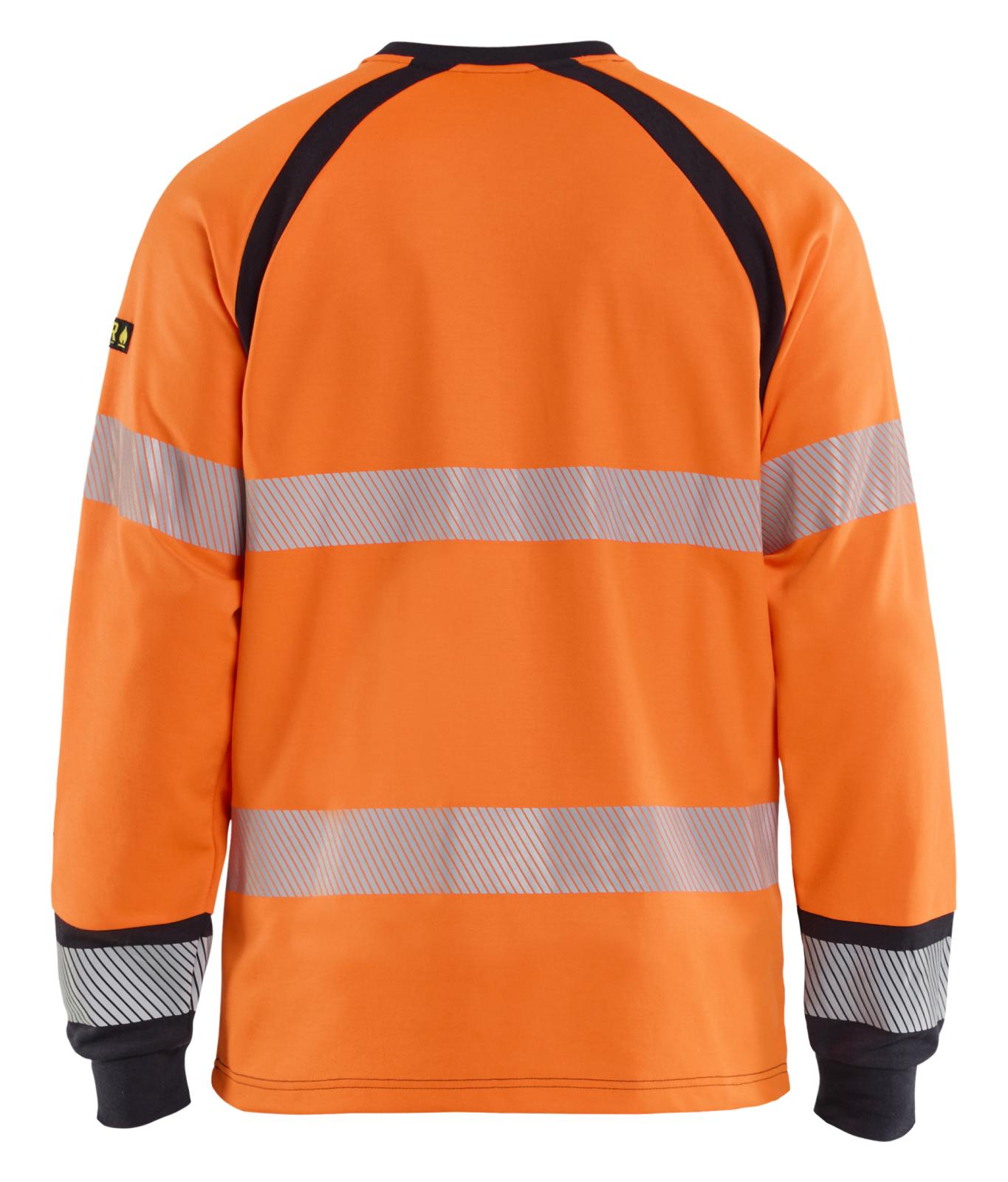 Blaklader Vlamvertragend Multinorm T-shirt 34361744 lange mouwen inherent vlamwerend HiVis fluo oranje-marineblauw(5389)