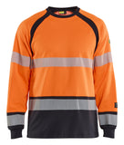 Blaklader Vlamvertragend Multinorm T-shirt 34361744 lange mouwen inherent vlamwerend HiVis fluo oranje-marineblauw(5389)