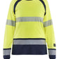 Blaklader Vlamvertragend Dames Multinorm T-shirt 34371737 lange mouwen HiVis fluo geel-marineblauw(3389)