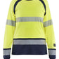 Blaklader Vlamvertragend Dames Multinorm T-shirt 34371737 lange mouwen HiVis fluo geel-marineblauw(3389)