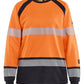 Blaklader Vlamvertragend Dames Multinorm T-shirt 34371744 lange mouwen inherent vlamwerend HiVis fluo oranje-marineblauw(5389)