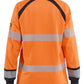 Blaklader Vlamvertragend Dames Multinorm T-shirt 34371744 lange mouwen inherent vlamwerend HiVis fluo oranje-marineblauw(5389)