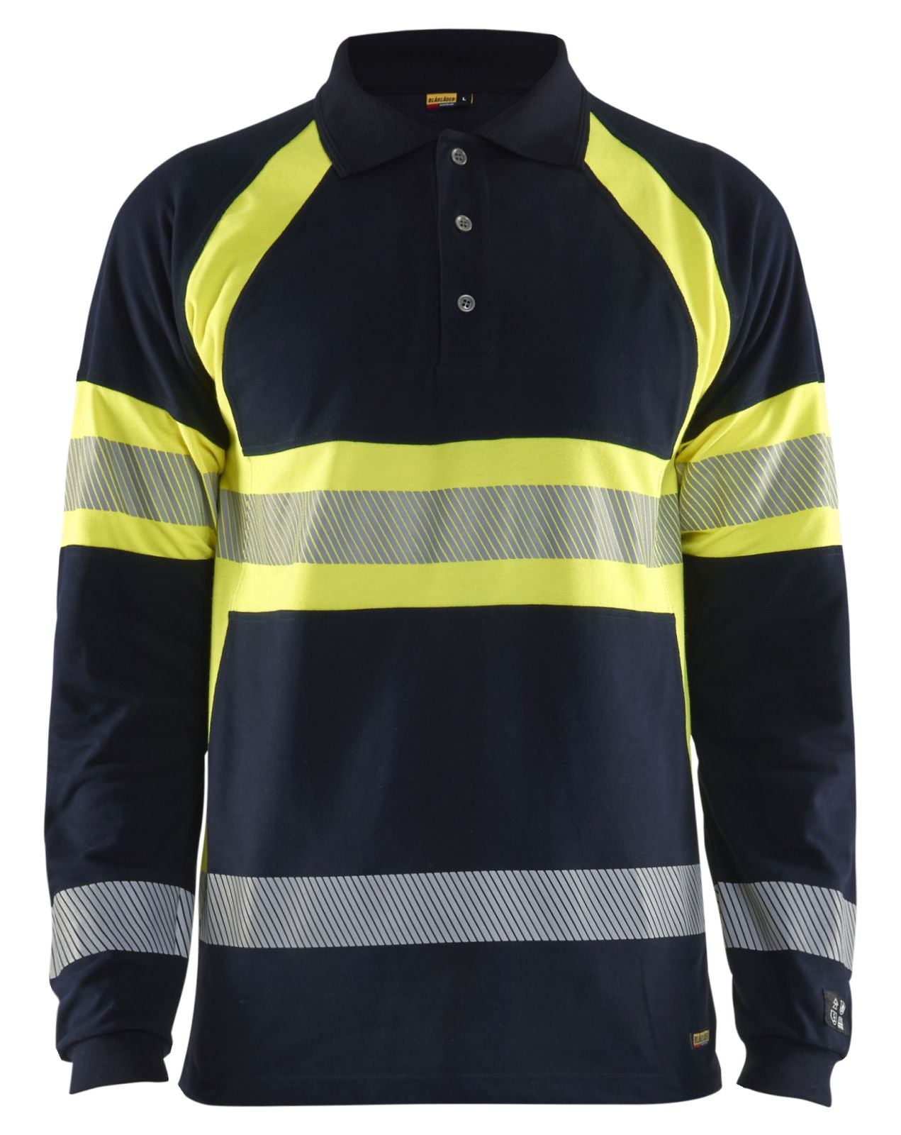 Blaklader Polosweaters 34381726 Multinorm marineblauw-geel(8933)