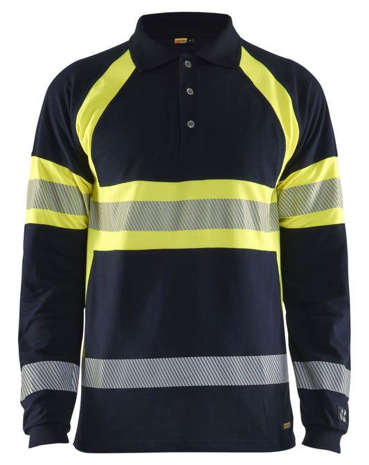 Blaklader Polosweaters 34381726 Multinorm marineblauw-geel(8933)