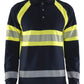 Blaklader Vlamvertragend Multinorm Poloshirt 34381741 piqué lange mouw vlamwerend antistatisch marineblauw-fluo geel(8933)