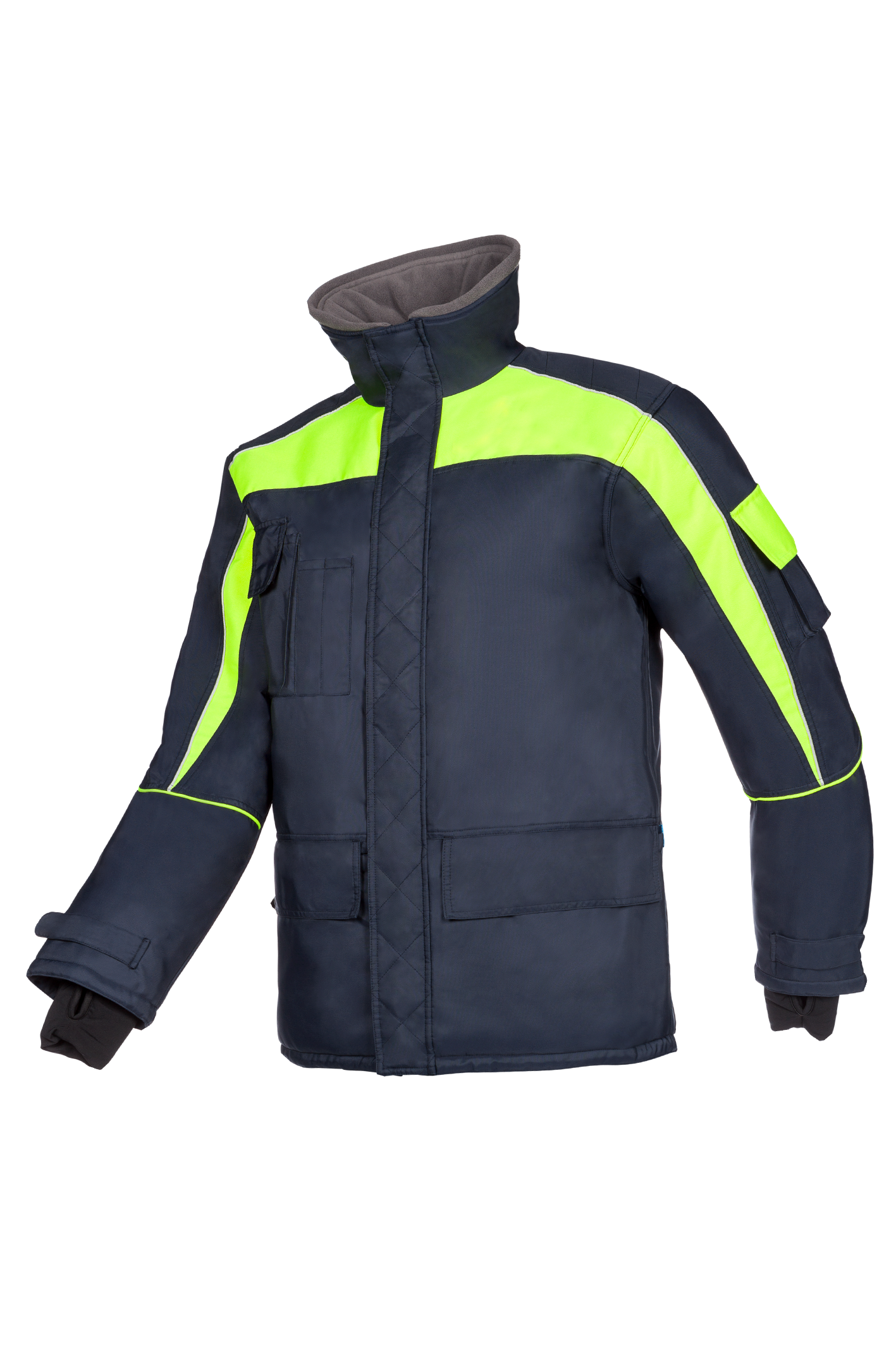 Sioen Jassen Talau fluo geel-marineblauw