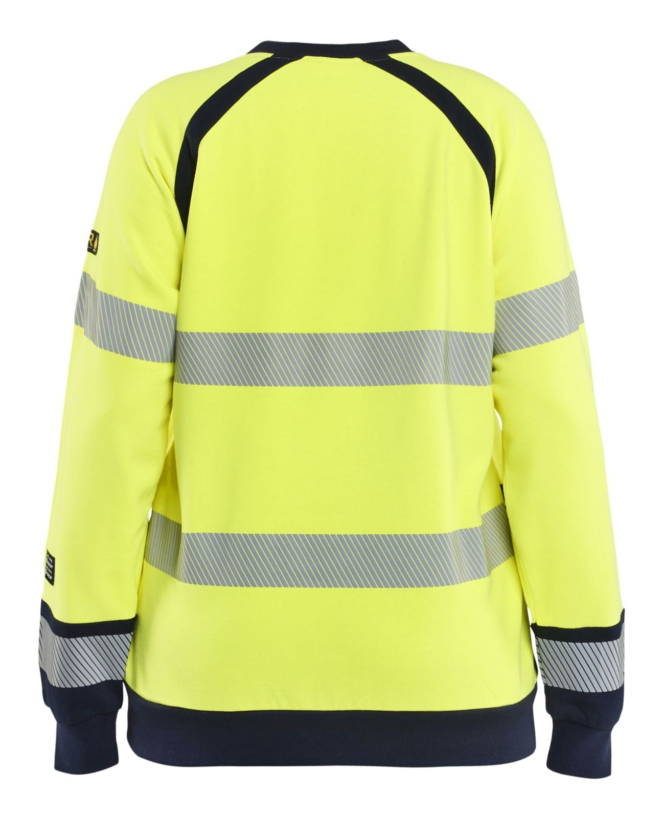 Blaklader Vlamvertragend Dames Multinorm Sweatshirt 34541762 HiVis fluo geel-marineblauw(3389)