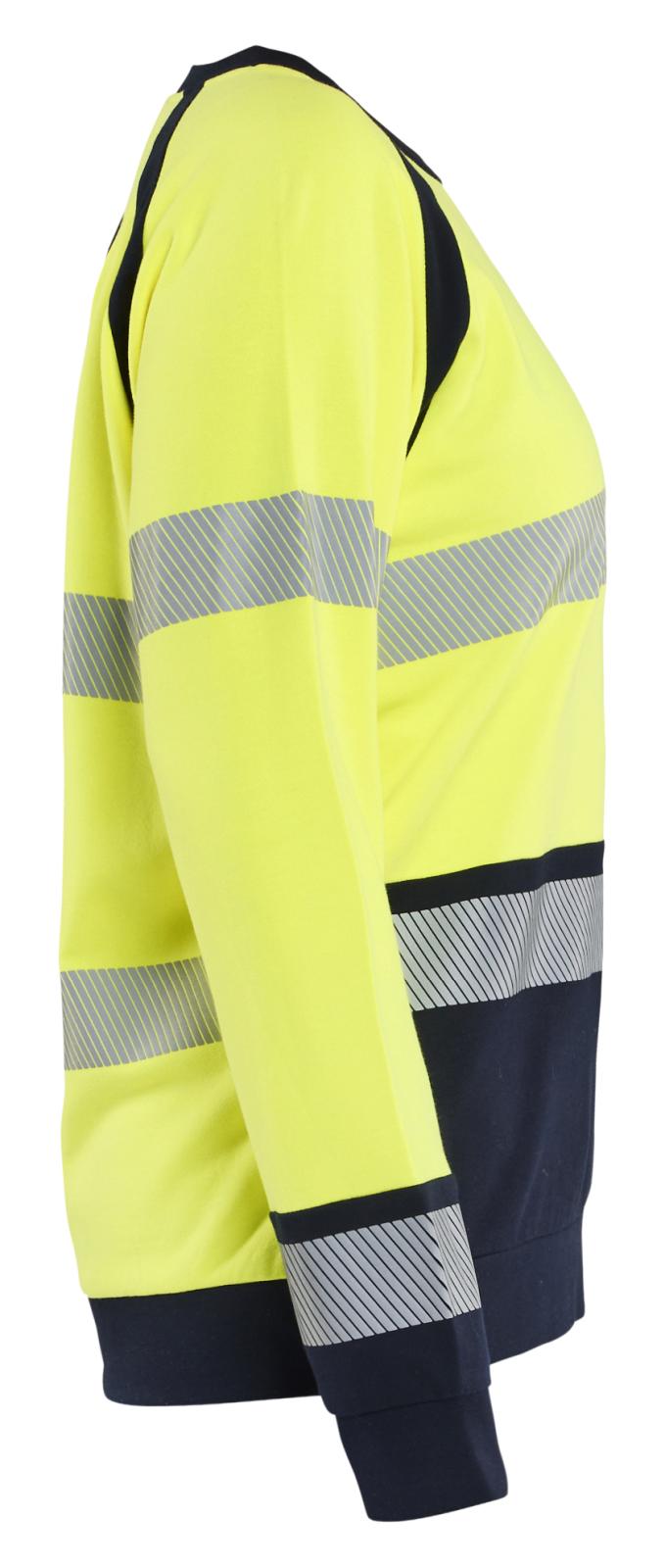 Blaklader Vlamvertragend Dames Multinorm Sweatshirt 34541762 HiVis fluo geel-marineblauw(3389)