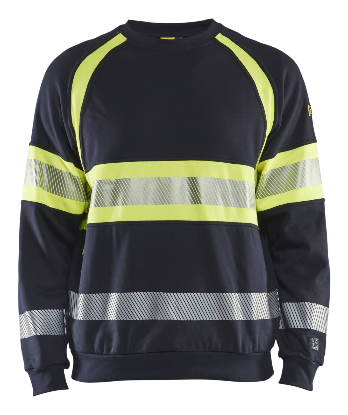 Blaklader Sweaters 34591762 Multinorm marineblauw-fluo geel(8933)