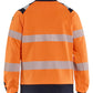 Blaklader Vlamvertragend Multinorm Sweatshirt 34611745 rits inherent vlamwerend HiVis fluo oranje-marineblauw(5389)