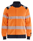 Blaklader Vlamvertragend Multinorm Sweatshirt 34611745 rits inherent vlamwerend HiVis fluo oranje-marineblauw(5389)