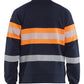 Blaklader Vlamvertragend Multinorm Sweatshirt 34621745 rits inherent vlamwerend HiVis marineblauw-oranje(8953)