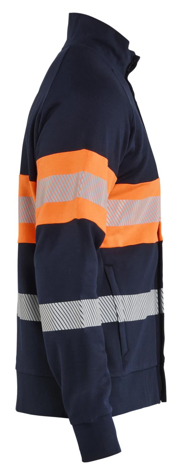Blaklader Vlamvertragend Multinorm Sweatshirt 34621745 rits inherent vlamwerend HiVis marineblauw-oranje(8953)