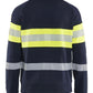 Blaklader Vlamvertragend Multinorm Sweatshirts 34621762 rits vlamwerend antistatisch HiVis klasse 1 koude marineblauw-fluo geel(8933)