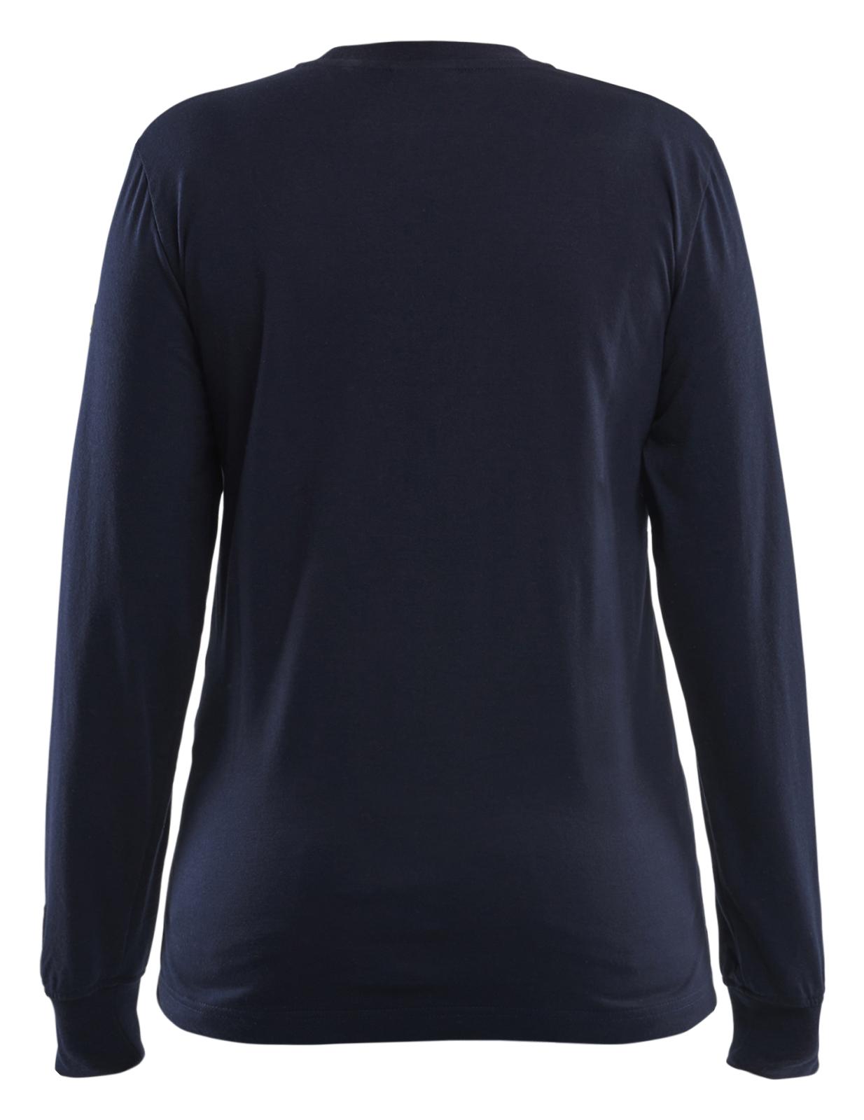 Blaklader Vlamvertragend Dames T-shirt lange mouwen 34671737 dames vlamwerend antistatisch marineblauw(8900)