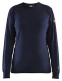 Blaklader Vlamvertragend Dames T-shirt lange mouwen 34671737 dames vlamwerend antistatisch marineblauw(8900)