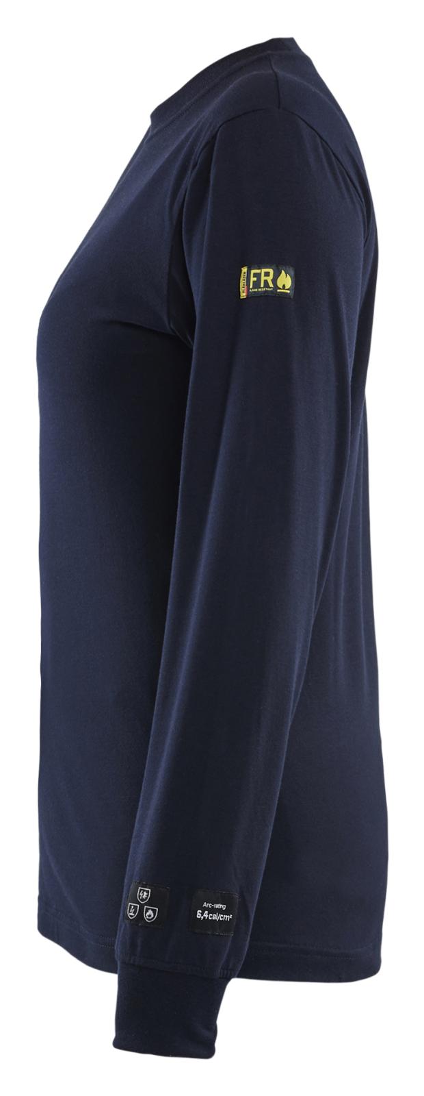 Blaklader Vlamvertragend Dames T-shirt lange mouwen 34671737 dames vlamwerend antistatisch marineblauw(8900)