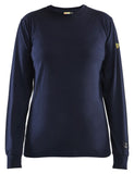 Blaklader Vlamvertragend Dames T-shirt lange mouwen 34671737 dames vlamwerend antistatisch marineblauw(8900)