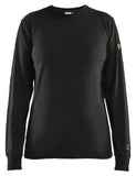 Blaklader Vlamvertragend Dames T-shirt lange mouwen 34671737 dames vlamwerend antistatisch zwart(9900)