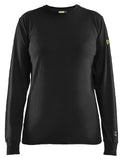 Blaklader Vlamvertragend Dames T-shirt lange mouwen 34671737 dames vlamwerend antistatisch zwart(9900)