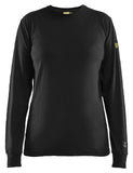 Blaklader Vlamvertragend Dames T-shirt lange mouwen 34671737 dames vlamwerend antistatisch zwart(9900)