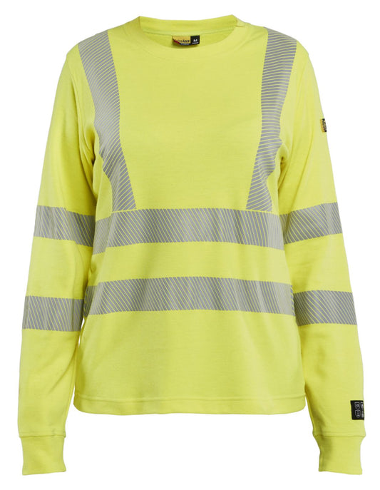 Blaklader Vlamvertragend Multinorm Dames T-shirt lange mouwen 34691761 dames vlamwerend antistatisch HiVis fluo geel(3300)