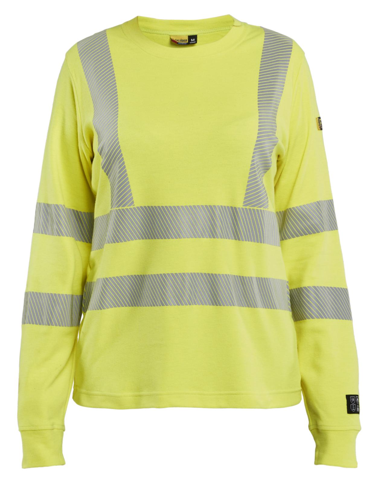 Blaklader Vlamvertragend Multinorm Dames T-shirt lange mouwen 34691761 dames vlamwerend antistatisch HiVis fluo geel(3300)