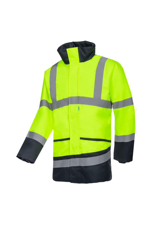 Sioen Jassen Barcley  fluo geel-marineblauw