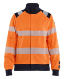 Blaklader Vlamvertragend Dames Multinorm Sweatshirt 34711745 rits inherent vlamwerend HiVis fluo oranje-marineblauw(5389)