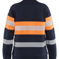 Blaklader Vlamvertragend Dames Multinorm Sweatshirt 34721745 rits inherent vlamwerend HiVis marineblauw-oranje(8953)