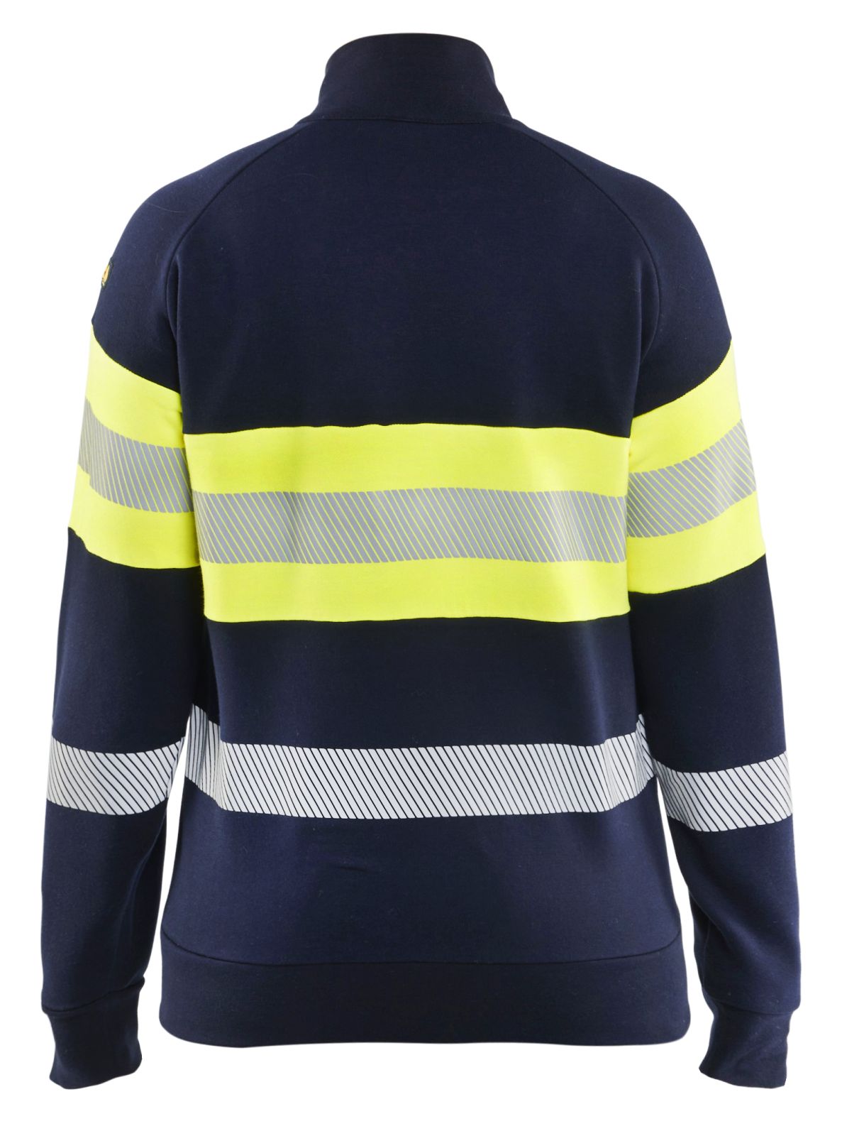 Blaklader Vlamvertragend Multinorm Dames Sweatshirts 34721762 rits vlamwerend antistatsich HiVis klasse 2 koude dames marineblauw-fluo geel(8933)