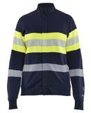 Blaklader Vlamvertragend Multinorm Dames Sweatshirts 34721762 rits vlamwerend antistatsich HiVis klasse 2 koude dames marineblauw-fluo geel(8933)