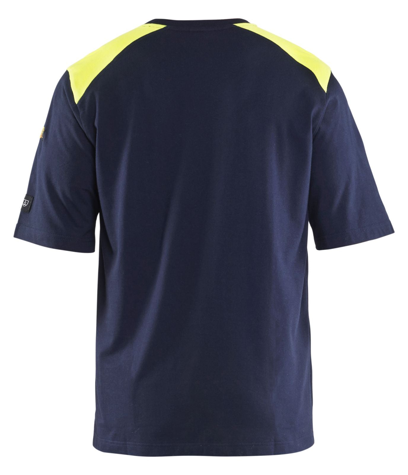 Blaklader Vlamvertragend T-shirts 34761737 vlamwerend antistatisch contrastkleur marineblauw-fluo geel(8933)