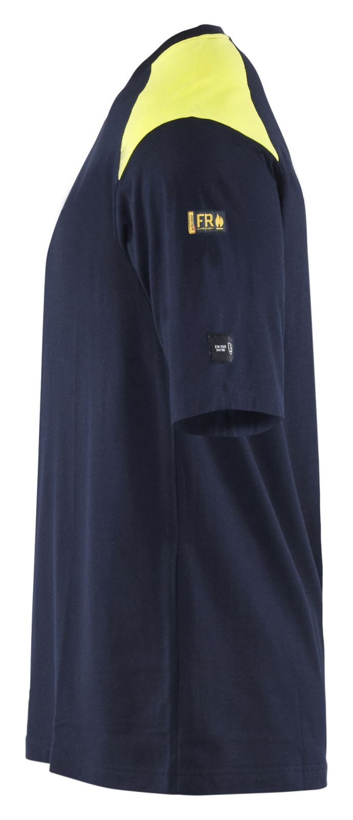 Blaklader Vlamvertragend T-shirts 34761737 vlamwerend antistatisch contrastkleur marineblauw-fluo geel(8933)