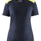 Blaklader Bi-Colour t-shirts 34791042 donker marineblauw-fluo geel(8633)