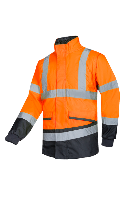 Sioen Jassen Malbro  fluo oranje-marineblauw