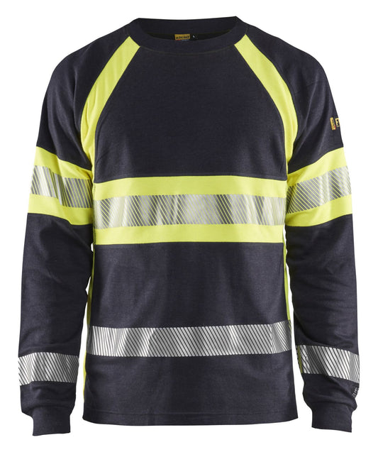 Blaklader T-shirts 34841761 marineblauw-fluo geel(8933)