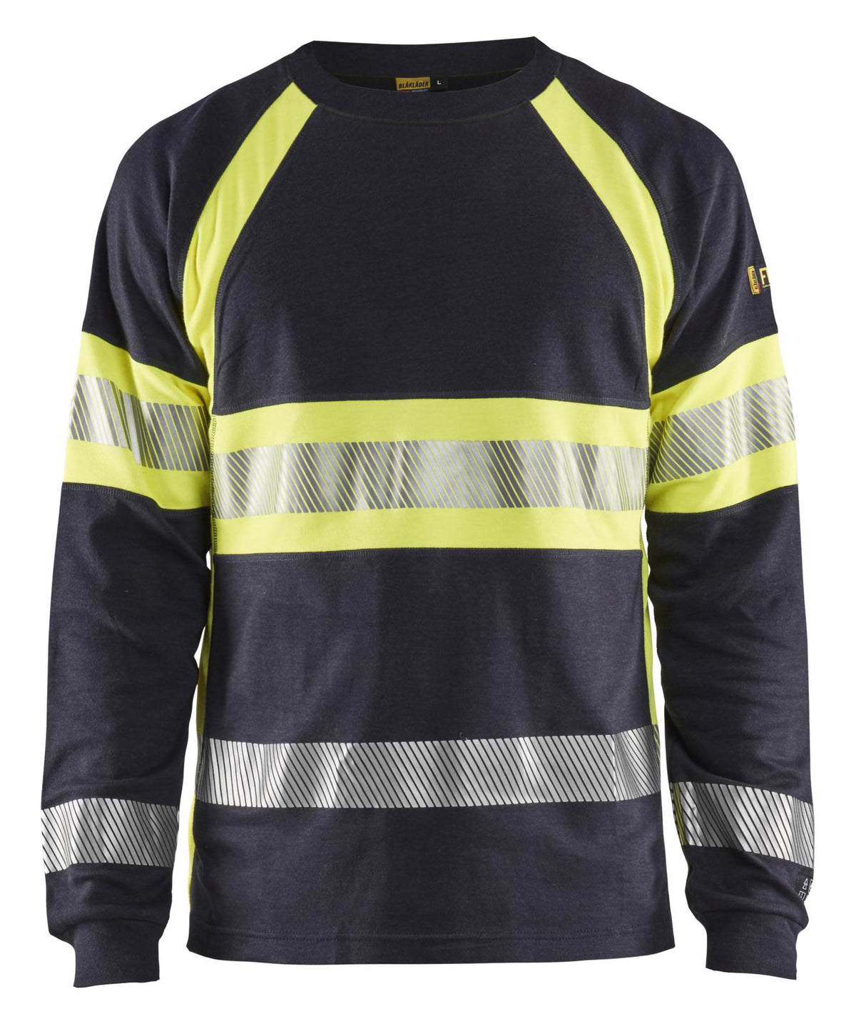 Blaklader T-shirts 34841761 marineblauw-fluo geel(8933)