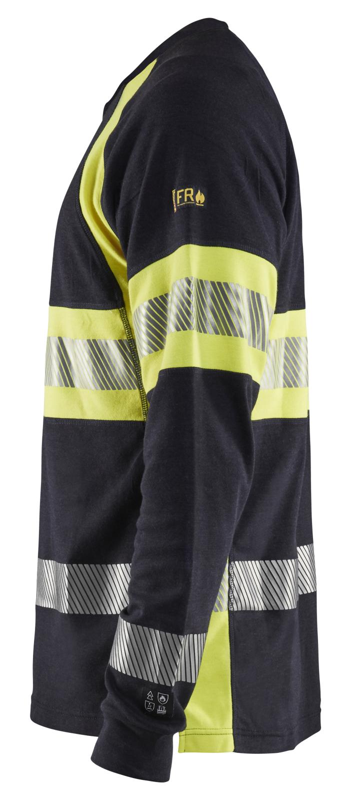 Blaklader T-shirts 34841761 marineblauw-fluo geel(8933)