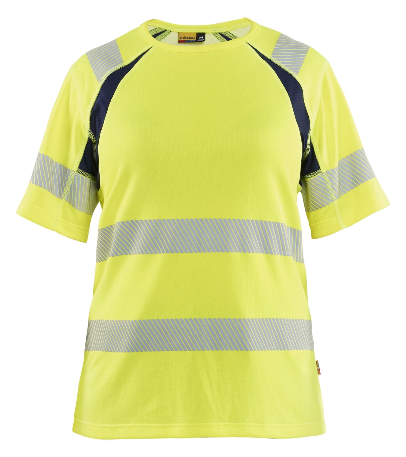 Blaklader High Vis Dames T-shirts 35032537 HiVis fluo geel-marineblauw(3389)