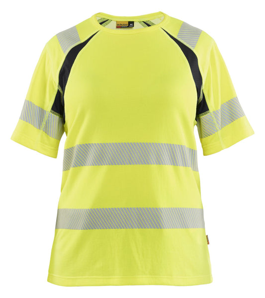Blaklader High Vis Dames T-Shirts 35032537 HiVis fluo geel-zwart(3399)