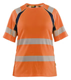 Blaklader High Vis Dames T-Shirts 35032537 HiVis fluo oranje-marineblauw(5389)