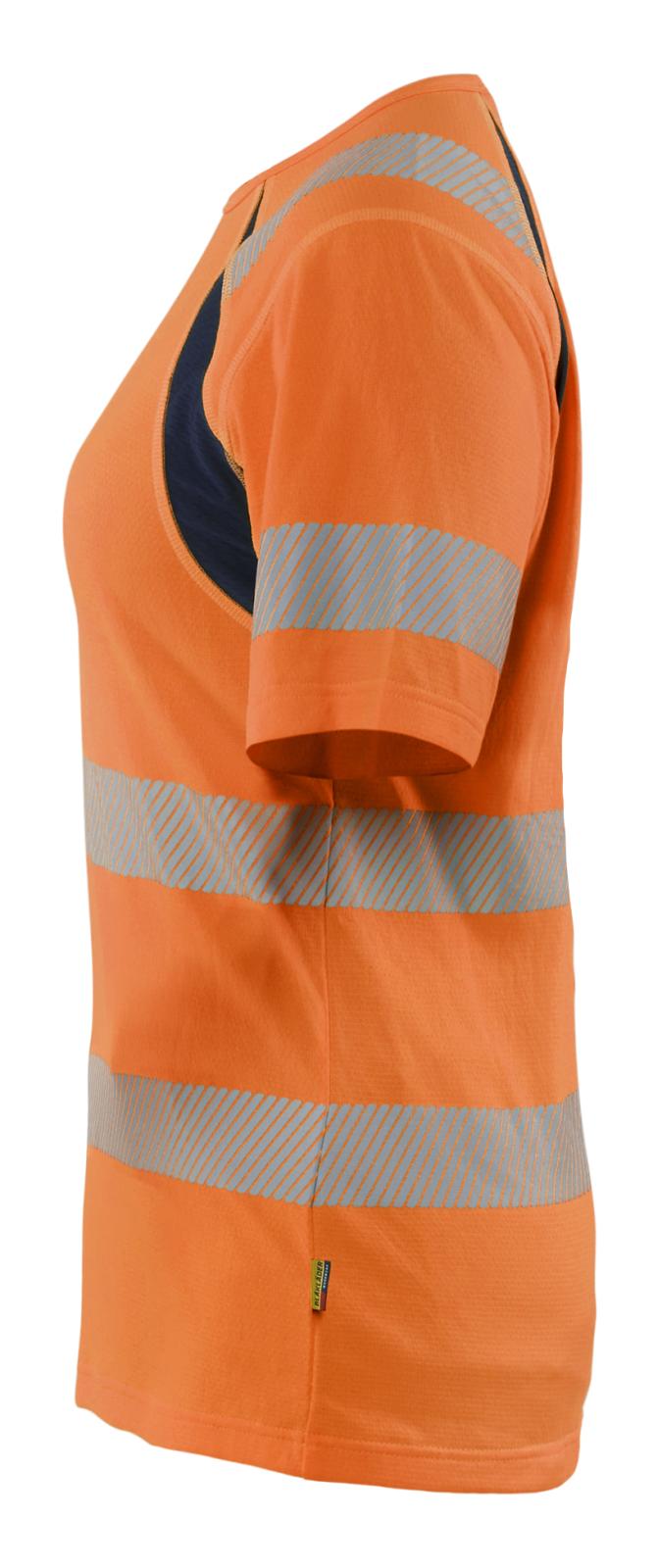 Blaklader High Vis Dames T-Shirts 35032537 HiVis fluo oranje-marineblauw(5389)
