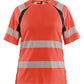 Blaklader High Vis Dames T-Shirts 35032537 HiVis fluo rood-zwart(5599)