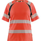Blaklader High Vis Dames T-Shirts 35032537 HiVis fluo rood-zwart(5599)