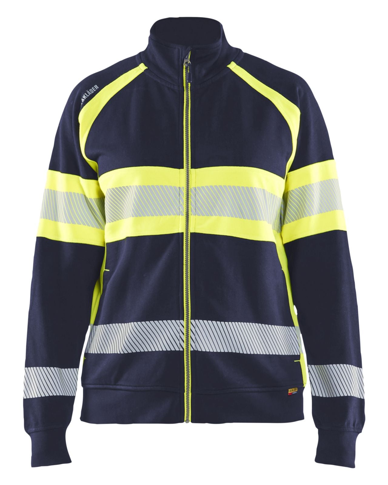 Blaklader High Vis Dames Sweaters 35051158 rits HIVis marineblauw-fluo geel(8933)