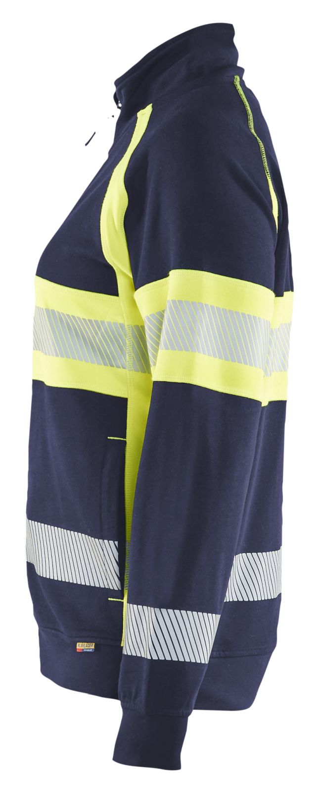 Blaklader High Vis Dames Sweaters 35051158 rits HIVis marineblauw-fluo geel(8933)