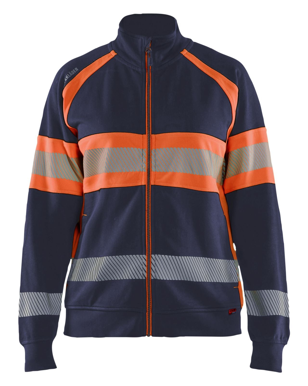 Blaklader High Vis Dames Sweaters 35051158 rits HIVis marineblauw-oranje(8953)