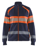 Blaklader High Vis Dames Sweaters 35051158 rits HIVis marineblauw-oranje(8953)